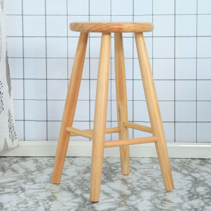 Industrial Solid Wood Bar Stool Backless Counter Stool for Bristol