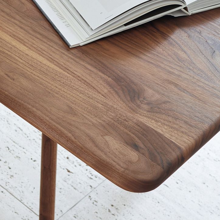 Industrial Solid Wood Dining Table Rectangle Kitchen Table with 4 Legs