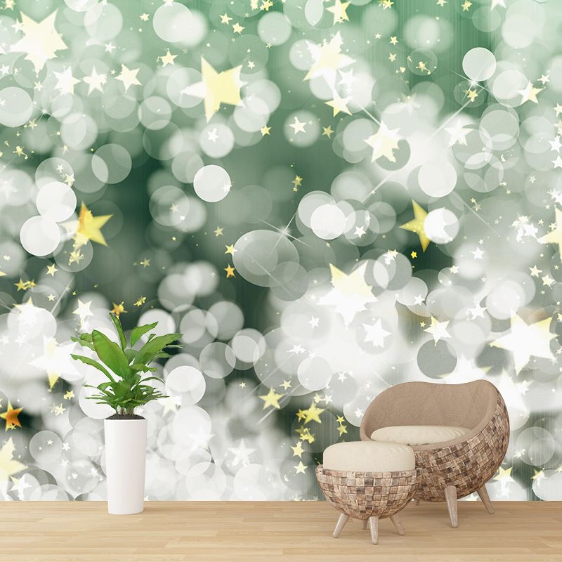 Contemporary Moisture Resistant Bokeh Mural Wall Covering for Decoration
