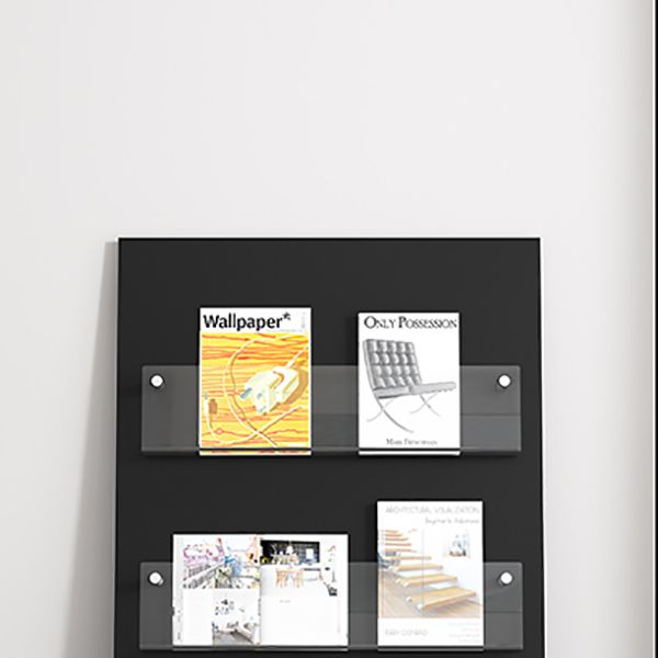 Modern Closed Back Bookshelf Acrylic Bookcase for Study Room with Shelves