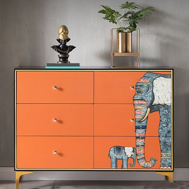 Horizontal Glam Double Chest Soft-Close Drawers Storage Chest