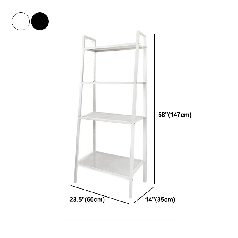 57.87" H Bookshelf Industrial Style Steel 4 Shelves Shelf for Home Office