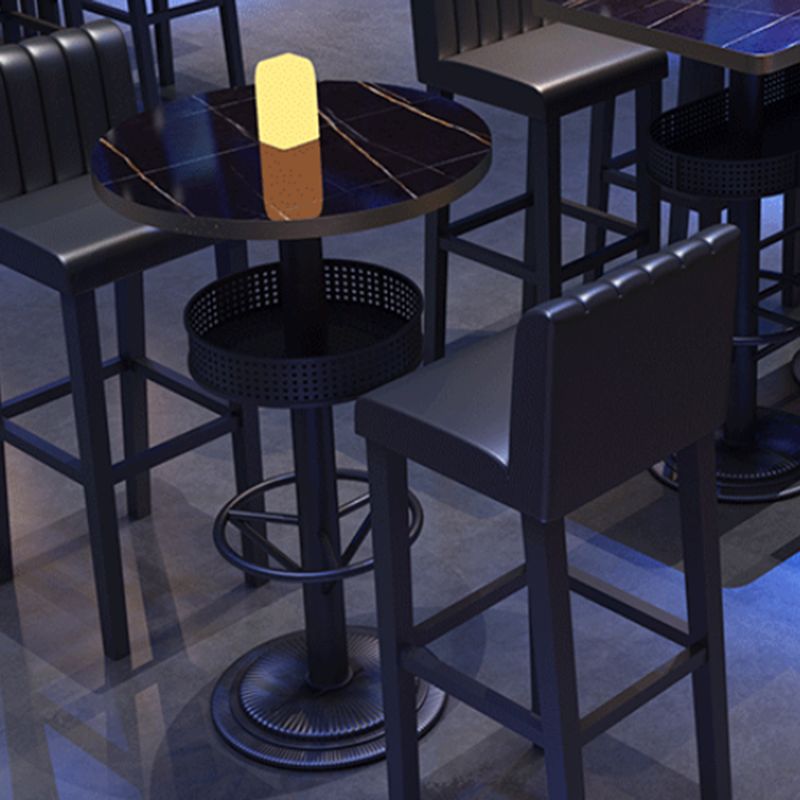 Industrial Style Bar Table Living Room Bistro Bar Desk with Storage