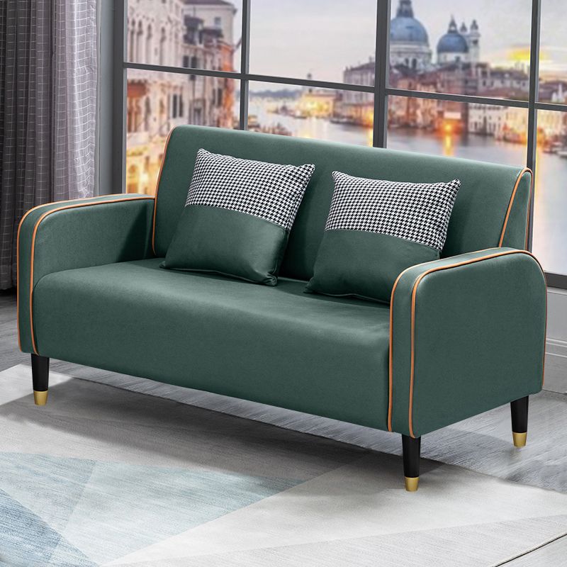 Contemporary Tight Back Square Arm Faux Leather Living Room Seating