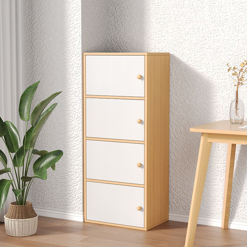 Modern Wooden Accent Cabinet Rectangle Storage Cabinet with Drawer