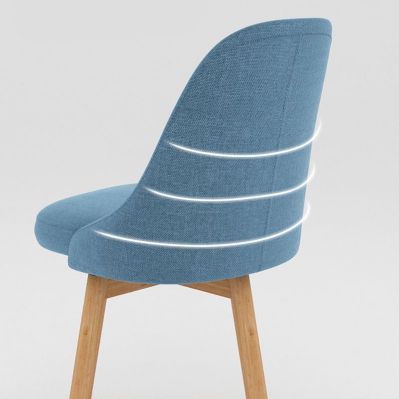 Armless Chair 17.7" L x19.6" W x31.4" H Solid Wood Frame Chair for Living Room