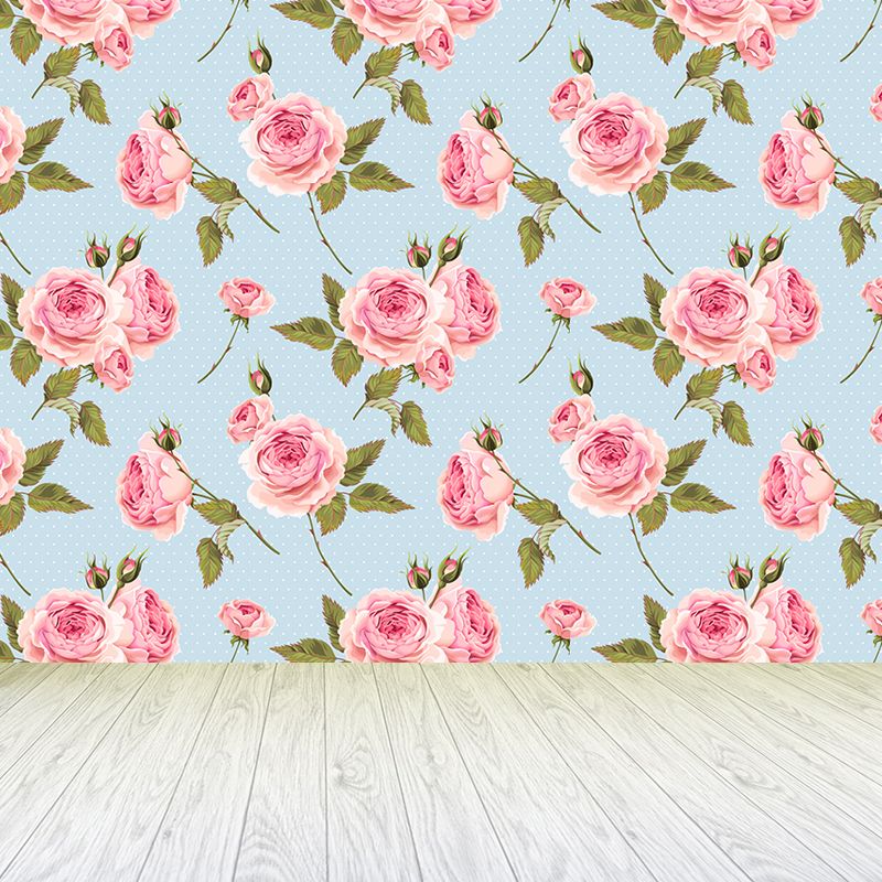 Full Size Stylish Wall Mural Decal Pastel Rose Wall Covering, Custom Size Available