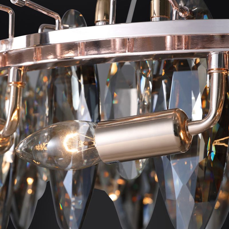 Modern Style Chandelier Fixture Simple Crystal Chandelier Lamp for Bedroom