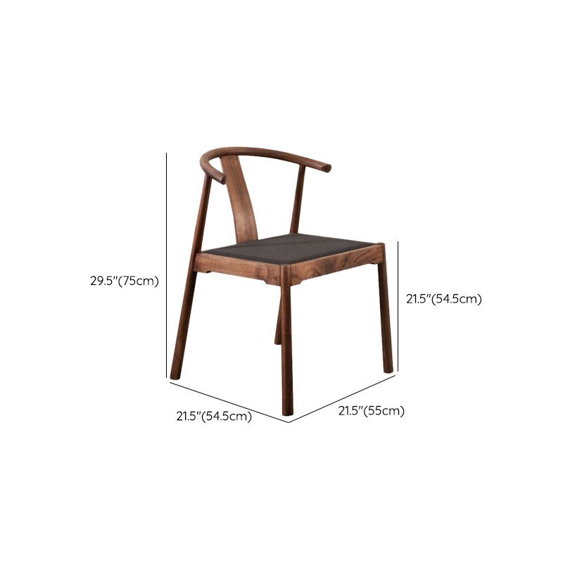Traditional Dining Arm Chair Indoor Solid Wood Dining Chair with Upholstered