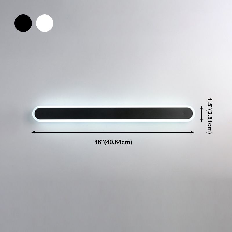 Zeitgenössischer Stil lineare Wandleuchten Metall 1 Leichte LED -Wandmontagelampe