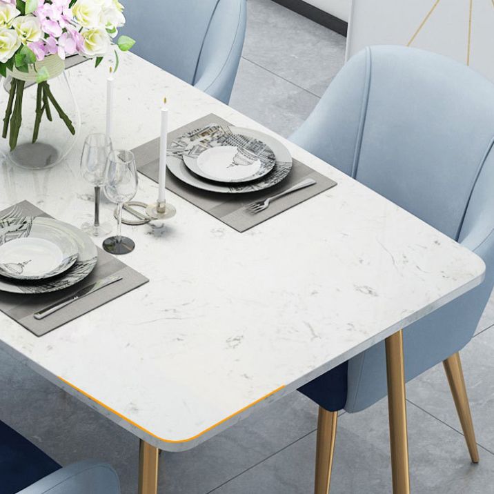 Glam Style Sintered Stone Dining Set Rectangle 1/4/5/7 Pieces Dining Set