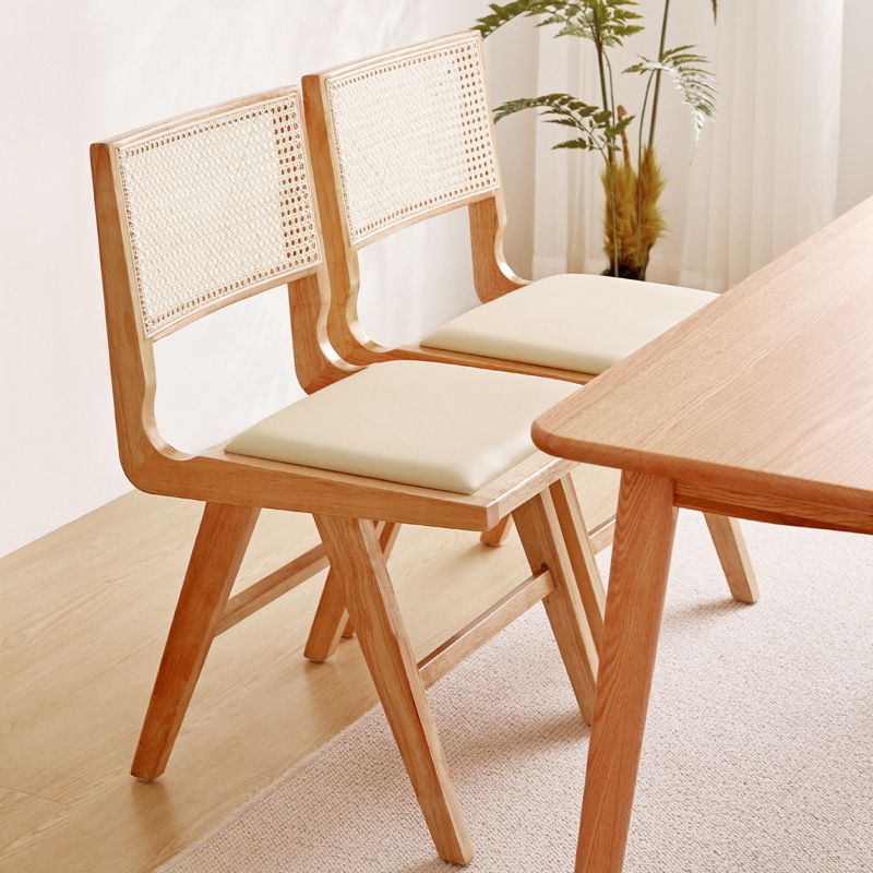 Traditional Upholstered Side Chair Rubberwood Solid Wood Side Chair