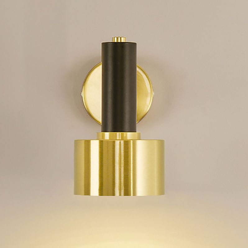 Luz de la pared dorada de la pared de metal posmoderna de una cabeza para sala de estar para sala de estar para sala