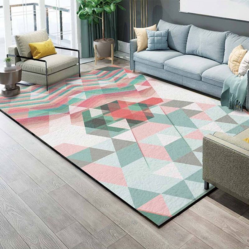 Gray Simple Carpet Polyester Deer Carpet Darwing Area Carpet for Living Room