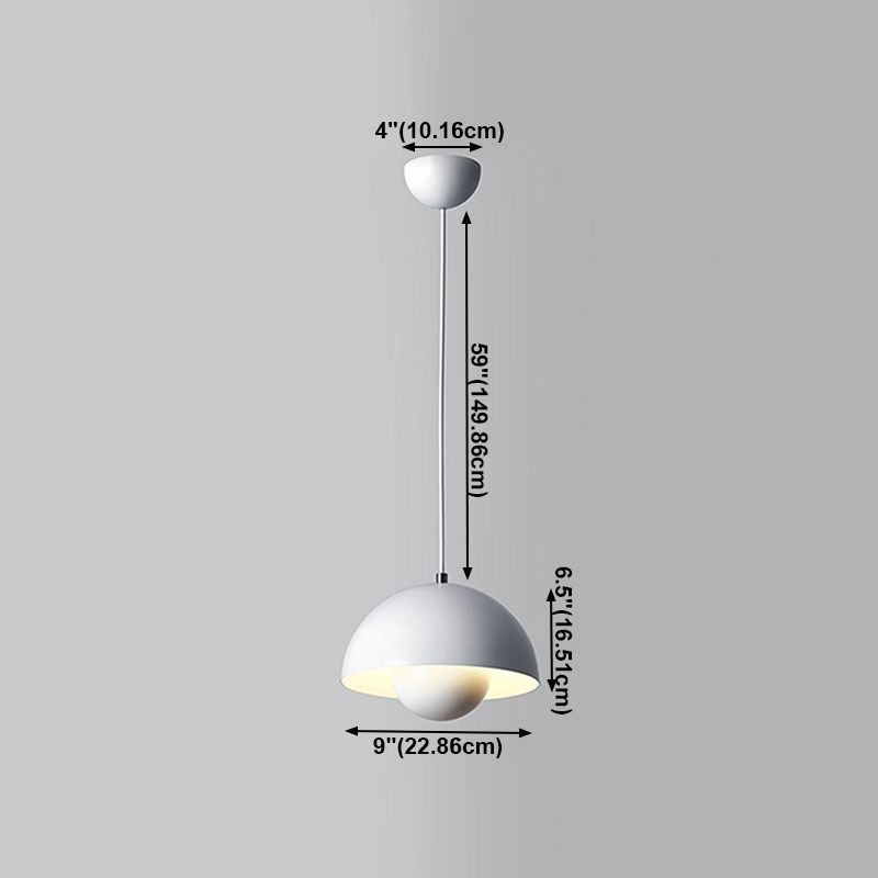 Luces colgantes de la sombra de brote de metal estilo posmoderno 1 cabezal accesorio de montaje colgante para estudio