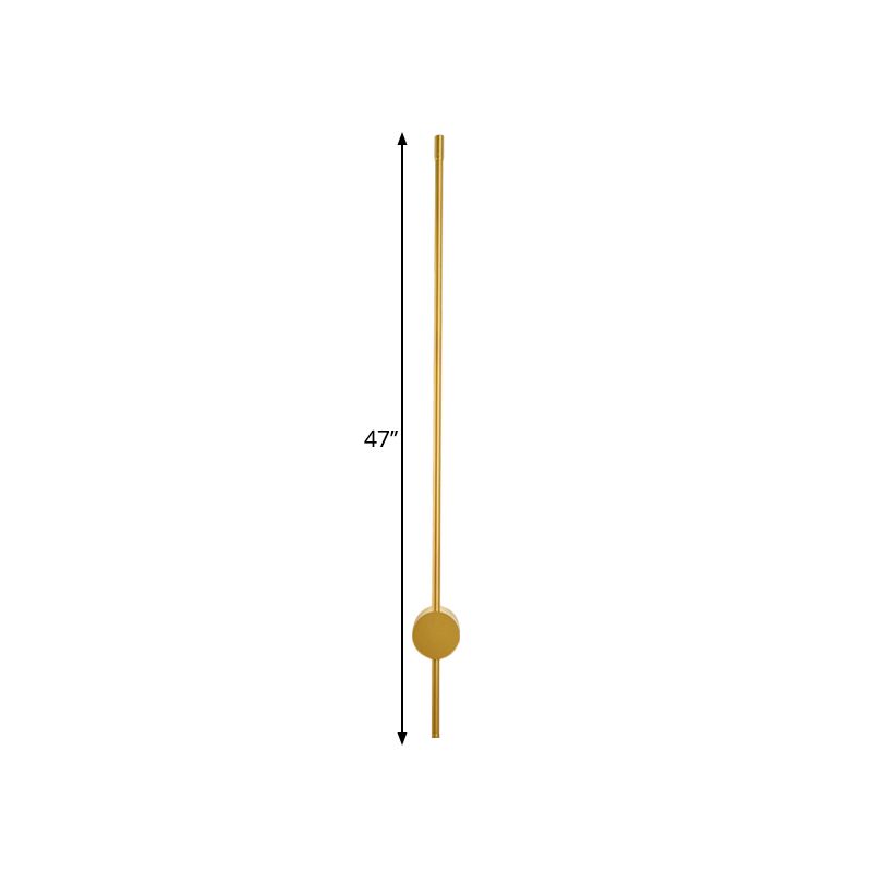 Minimalist Linear Wall Lighting Ideas Metal 47"/57" Width LED Bedside Wall Light Sconce in Gold