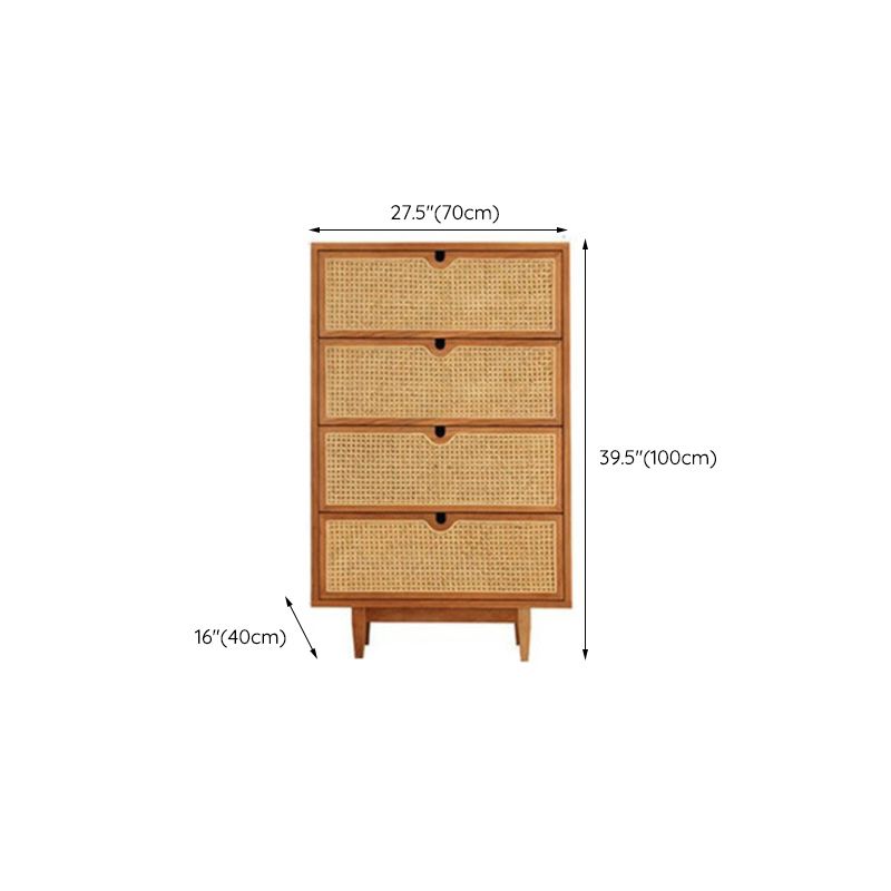 Contemporary Chest Rectangle Wicker&Rattan with Drawer Accent Chest