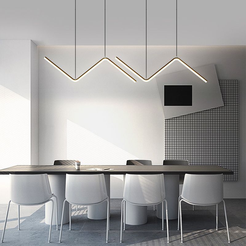 Luz de colgante nórdico Fije de lámpara de lámpara LED de estilo LED de estilo moderno para comedor