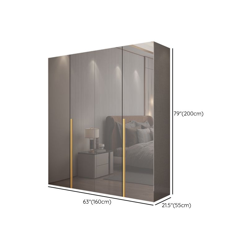 Engineered Wood Wardrobe Closet with Shelves Modern Wardrobe Cabinet for Home