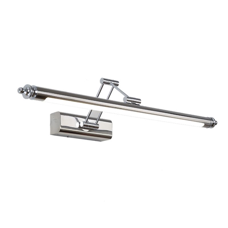 Metal linear Shade Swing Arm Wall Lights Modern 1 Head Wall Mount Fixture in Chrome