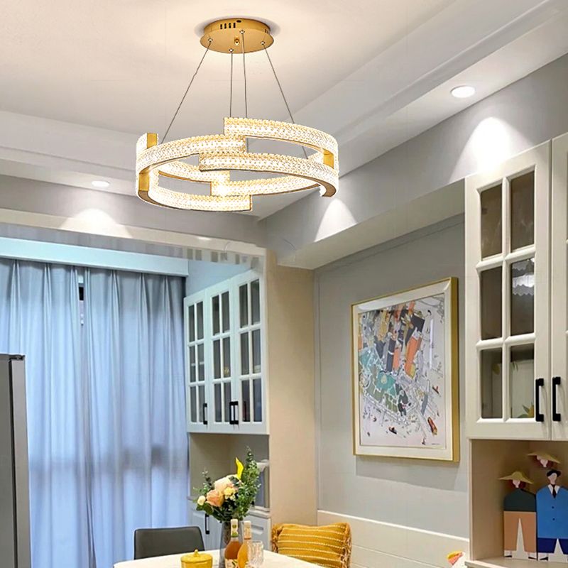 Nordic Style Circle Chandelier Metal LED Chandelier Pendant for Dining Room