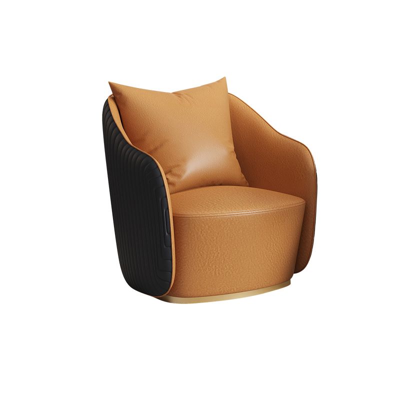 Contemporary Accent Armchair Modern Arms Included Barrel Accent Chair