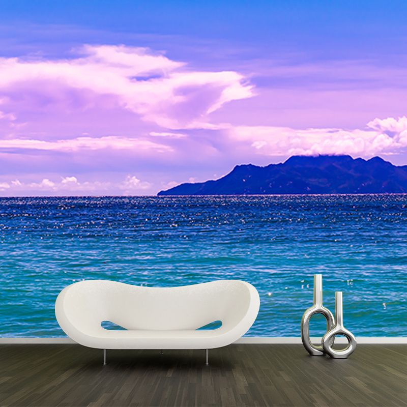 Tropical Sea Mural Moisture Resistant Wall Art for Guest Room Decor, Waterproofing