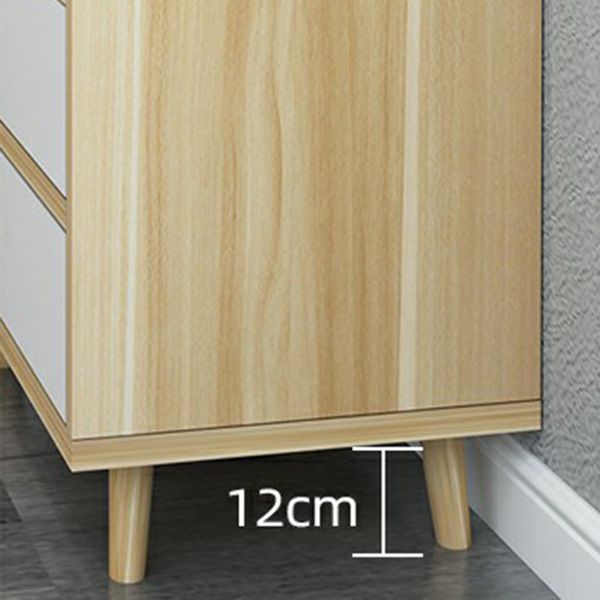 Matte Finish Cabinet with Clothes Rail Modern Hinged Door Wardrobe for Home