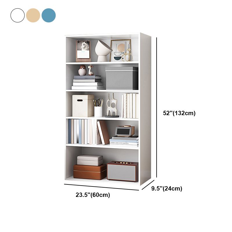 Closed Back Bookcase Engineered Wood Bookshelf for Home Office Study Room