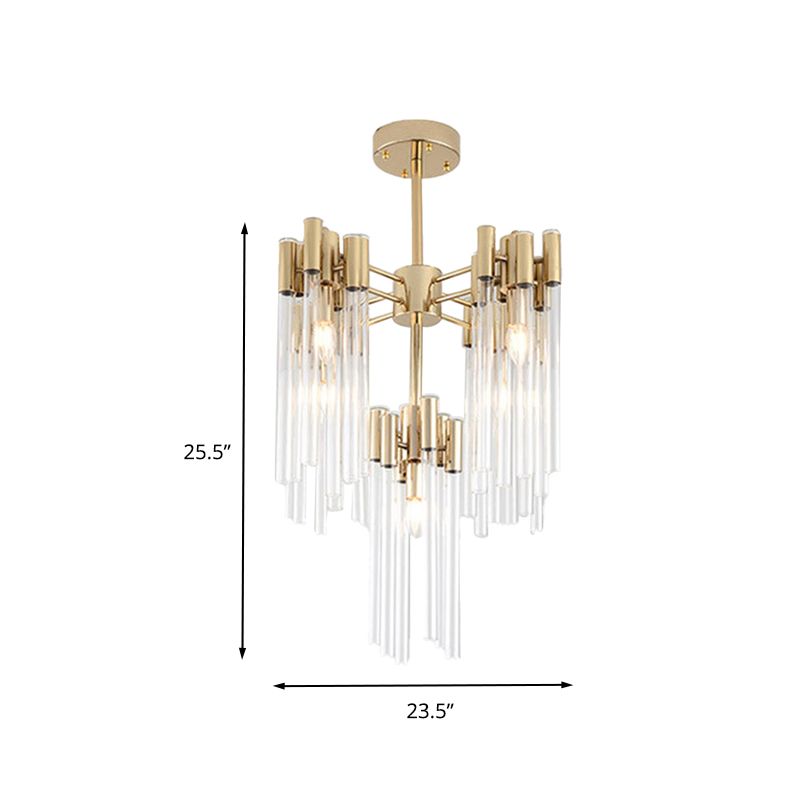 Lámpara colgante radial de latón CRISTAL CON LA CABEZADAS CABEZADAS CONDICIONES Luz de araña de comedor de 5/9
