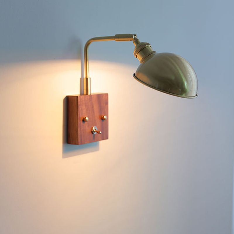 Modern Metal Shade Wall Lighting Fixtures 1-Light Wall Lamp for Living Room