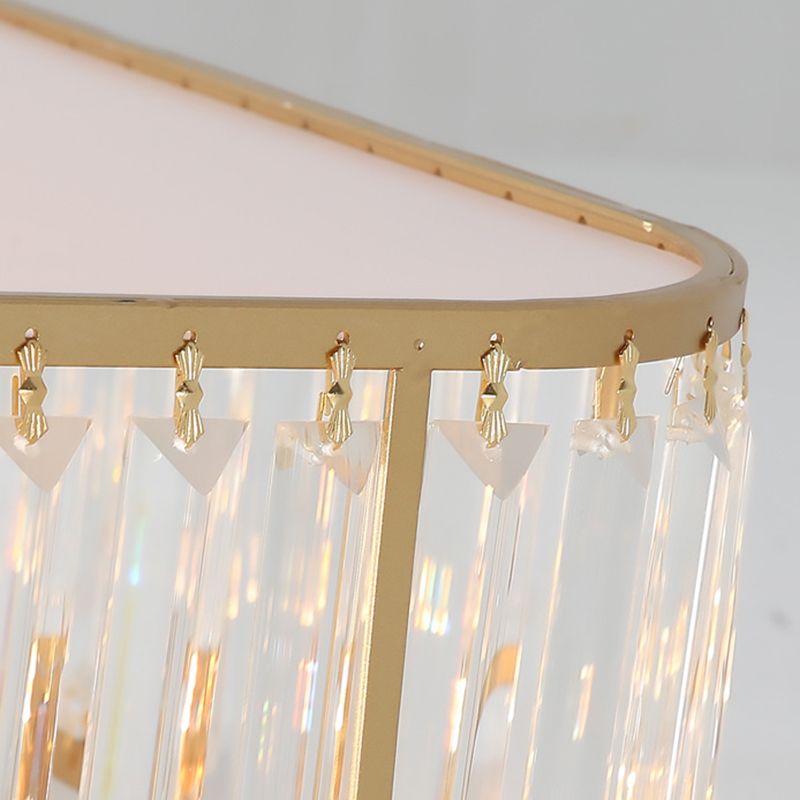 Colonial Style Geometric Flush Mount Light Crystal 1-Light Flush Ceiling Lights