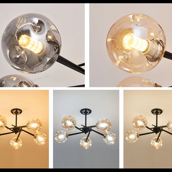 Spherical Chandelier Pendant Light Modern Style Glass Chandelier Lighting Fixture