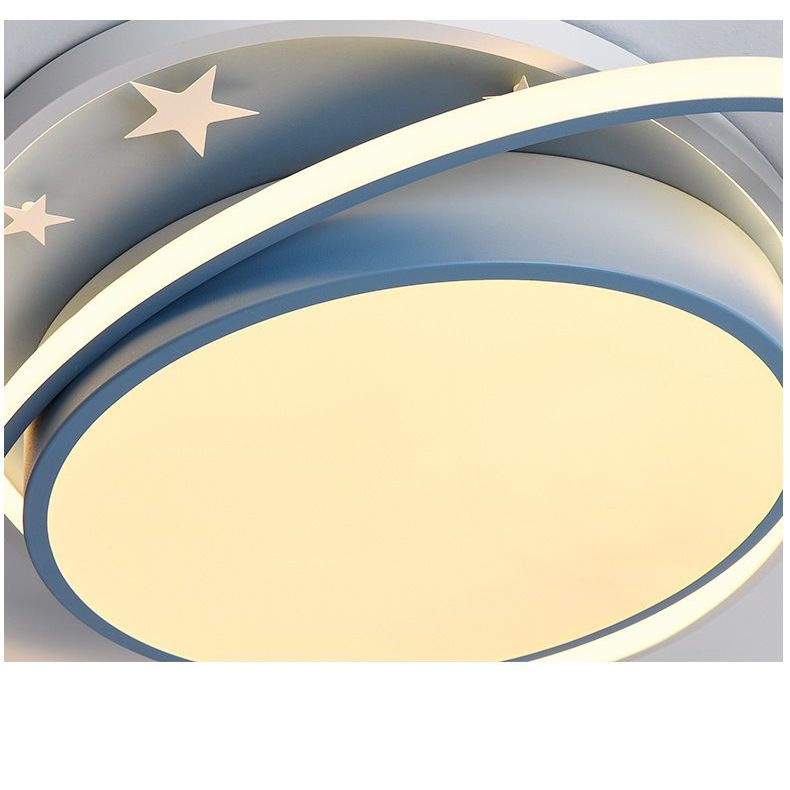 Dessin animé planète encastré plafonnier acrylique chambre d'enfant LED plafonnier