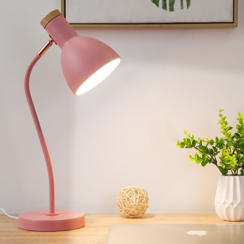 1 lampada da tavolo contemporanea leggera lampade da tavolo cono in metallo per camera da letto