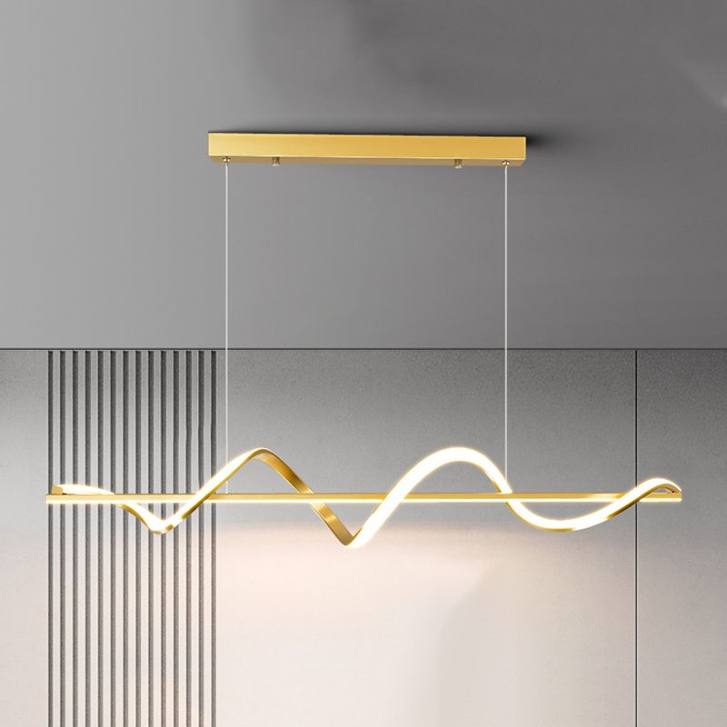 LED Island Lighting Fixture Modern Metal Island Chandelier Light