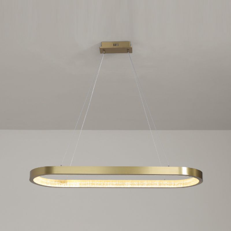 Comedor nórdico de la isla moderna del comedor ovalado LED colgante de luz colgante