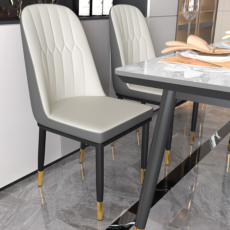 Contemporary Fixed Dining¬†Room¬†Table¬†Set with 4 Legs Base Kitchen Dining Furniture