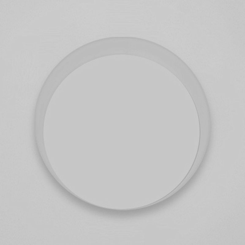 Runde Schatten Metall Wandleuchter moderner Stil Ein leichtem Lichtmontage Licht in Weiß