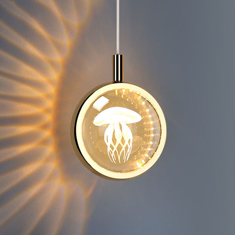 Ball Hanging Lights Modern Style Crystal 1 Light Pendant Light Kit