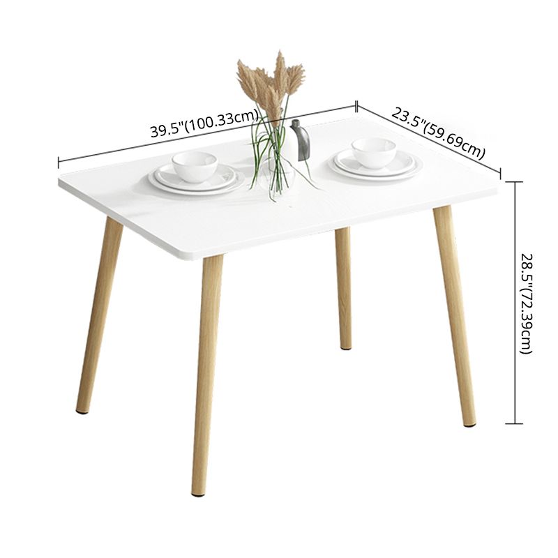 Juego de comedor de madera tradicional con 4 patas de madera marrón claro para muebles de comedor