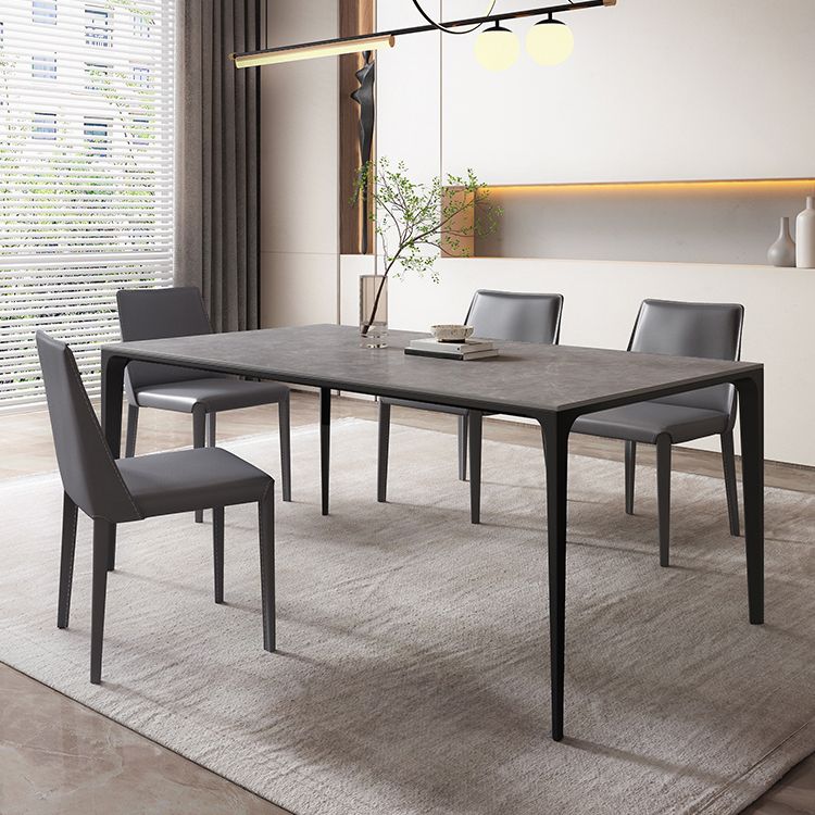 Modern Style Dining Table Sintered Stone Rectangle Table for Home