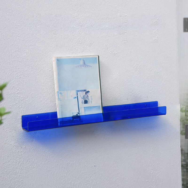 Acrylic Wall Mounted Storage Bookshelf 23.5"L Modern Bookcase for Home