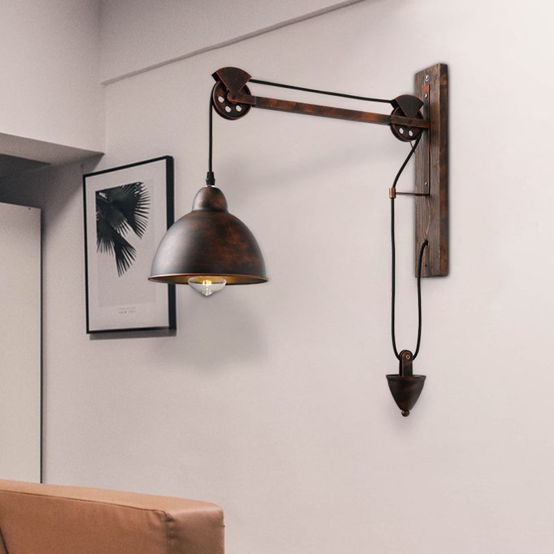 Retro Industrial Style Dome Schatten Wandmontage Lichter Metallic Wall Montage Lampe für Bar