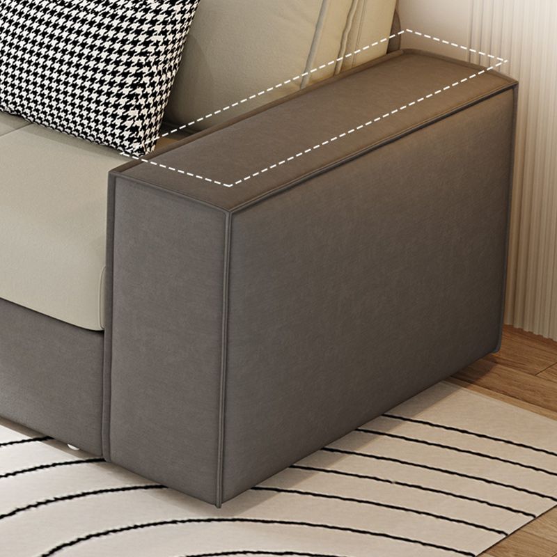 33.46"H Faux Leather Sleeper Sofa Upholstered Square Arm Sofa Bed