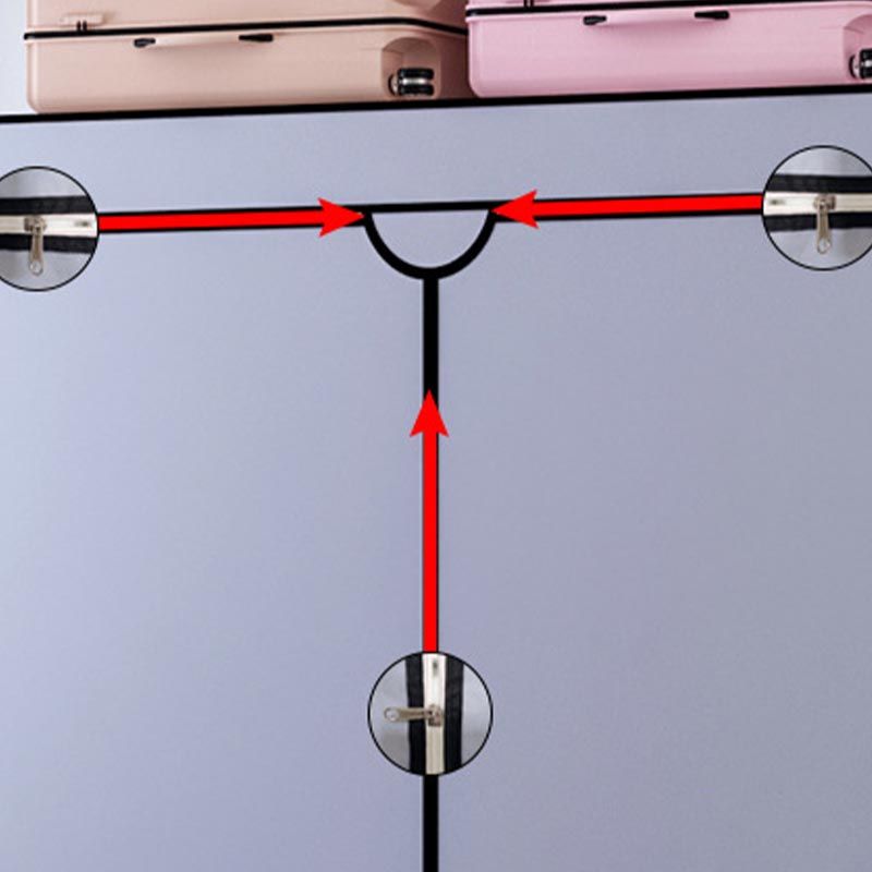 Matte Finish Wardrobe for Home Contemporary Storage Cabinet with Metal Legs