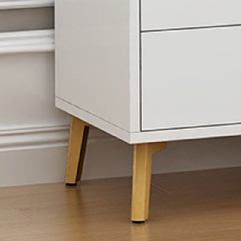 Glam Vertical Engineered Wood Storage Chest Bedroom Chest with Drawers