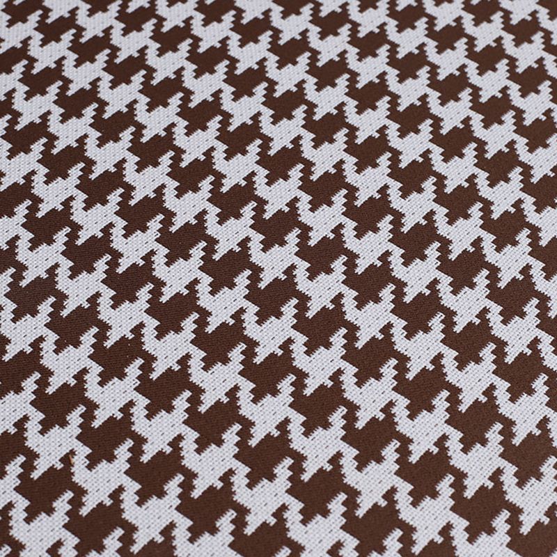 Contemporary One Armed Chaise Round Arms Houndstooth for Living Room
