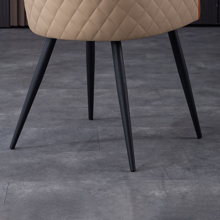 Chaises de salle à manger contemporaines en métal, chaises de salle à manger en Faux cuir pour usage domestique