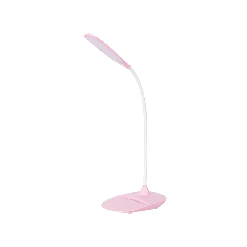 Blue/Pink/White LED Desk Lamp Contemporary Style Plastic Table Lamp for Bedside Study